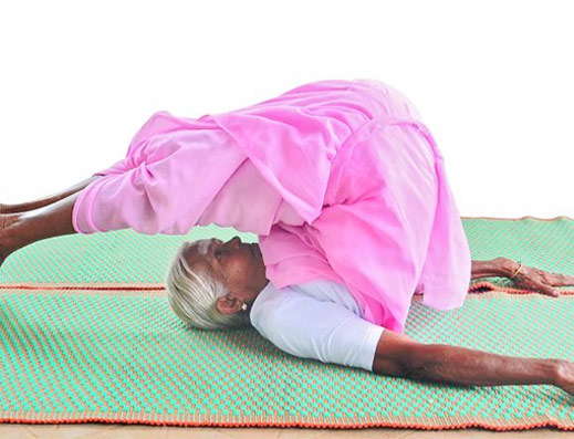 Yoga Elder Practising Yoga Posture Yoga Elder Practising Yoga Posture
